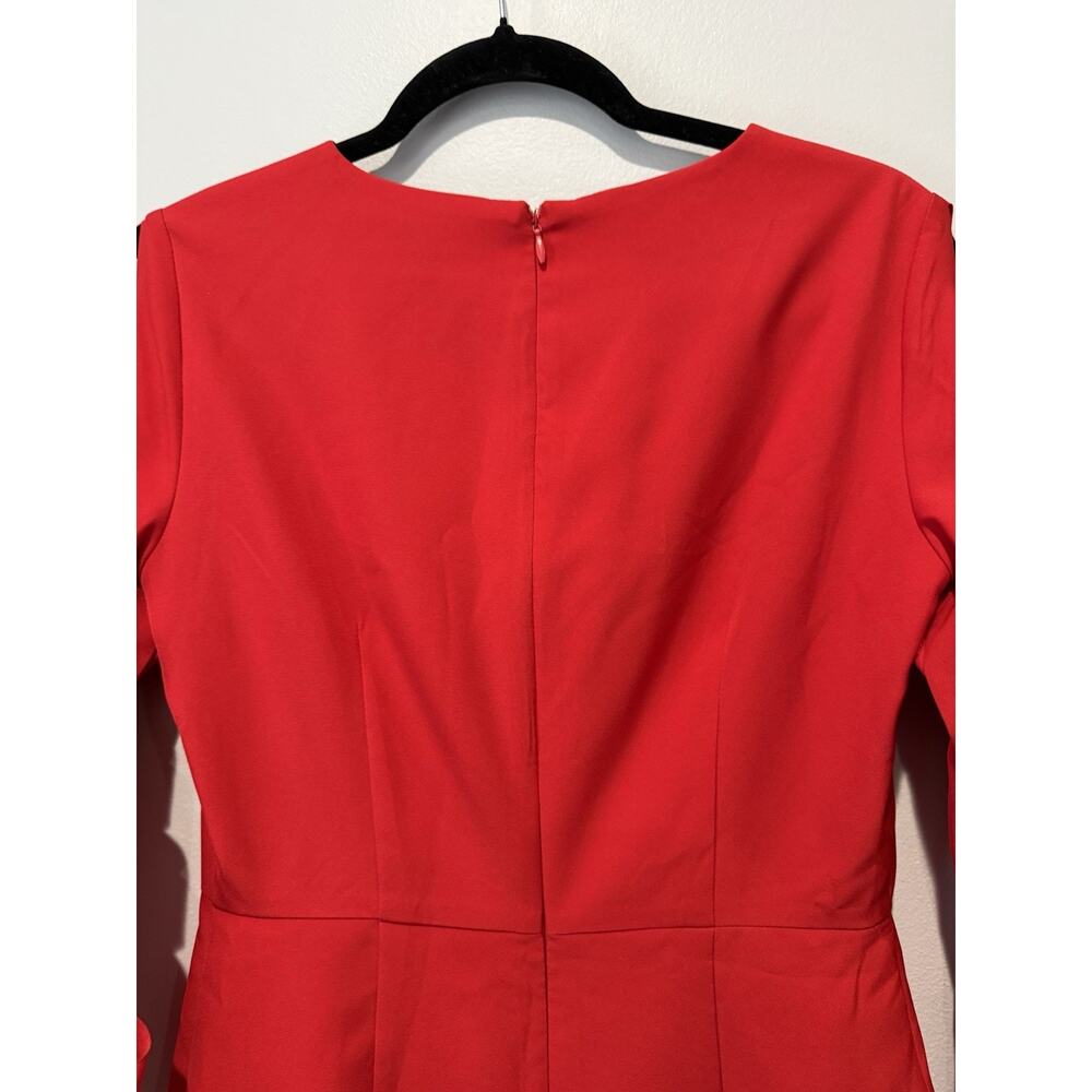 Lulus Red Sexy Romantic Mini Women's Dress Small Long Sleeve Cut Outs Modern - Picture 8 of 13